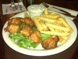 Halibut Chunks and Fries